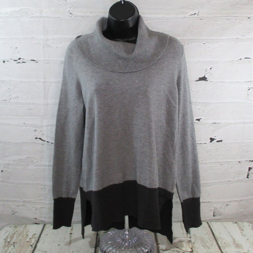 Adyson Parker Cowl Neck Colorblock Tunic Sweater